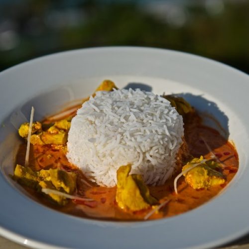 Rice dish at Astones throw away dining